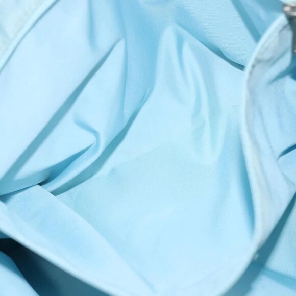 CHANEL New Travel line Tote Bag Nylon Light Blue Silver CC Auth - Picture 14 of 16